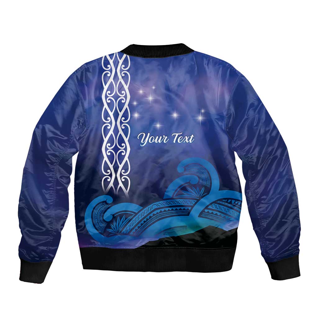 Personalised Matariki New Zealand Bomber Jacket Maori New Year Galaxy Koru Pattern