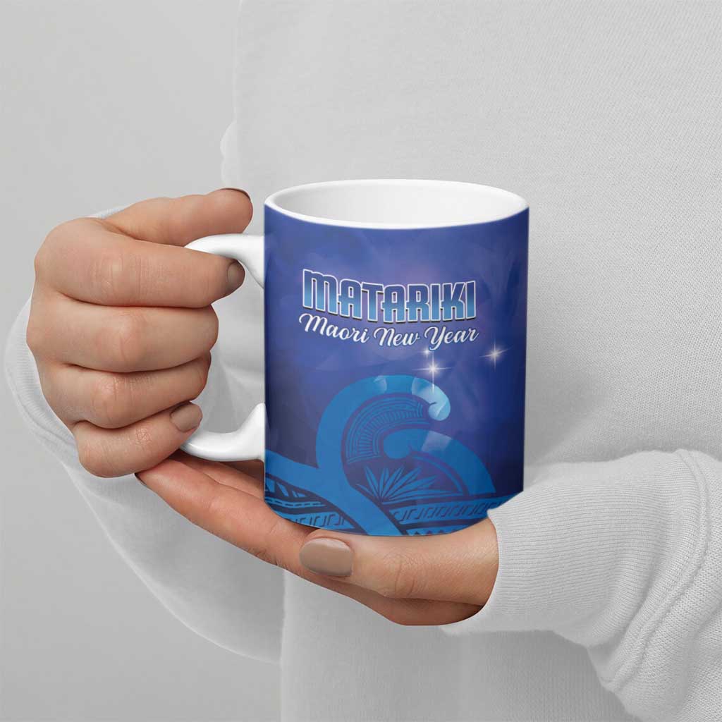 Personalised Matariki New Zealand Ceramic Mug Maori New Year Galaxy Koru Pattern - Polynesian Pride