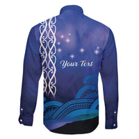 Personalised Matariki New Zealand Family Matching Long Sleeve Bodycon Dress and Hawaiian Shirt Maori New Year Galaxy Koru Pattern LT14 - Polynesian Pride