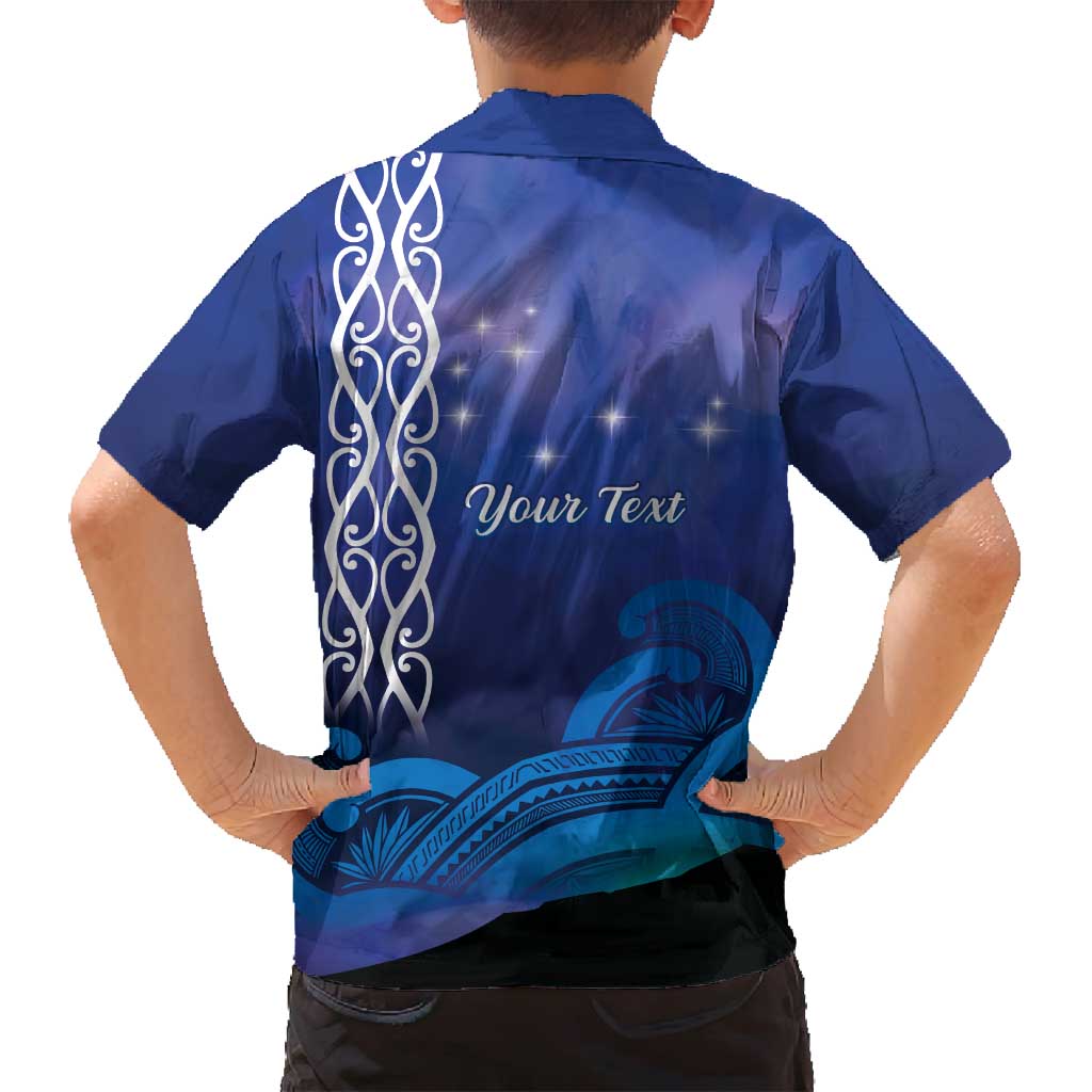 Personalised Matariki New Zealand Family Matching Off Shoulder Short Dress and Hawaiian Shirt Maori New Year Galaxy Koru Pattern LT14 - Polynesian Pride