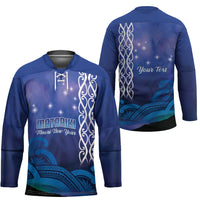 Personalised Matariki New Zealand Hockey Jersey Maori New Year Galaxy Koru Pattern - Polynesian Pride