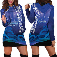 Personalised Matariki New Zealand Hoodie Dress Maori New Year Galaxy Koru Pattern LT14 - Polynesian Pride