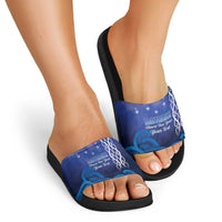 Personalised Matariki New Zealand Slide Sandals Maori New Year Galaxy Koru Pattern - Polynesian Pride
