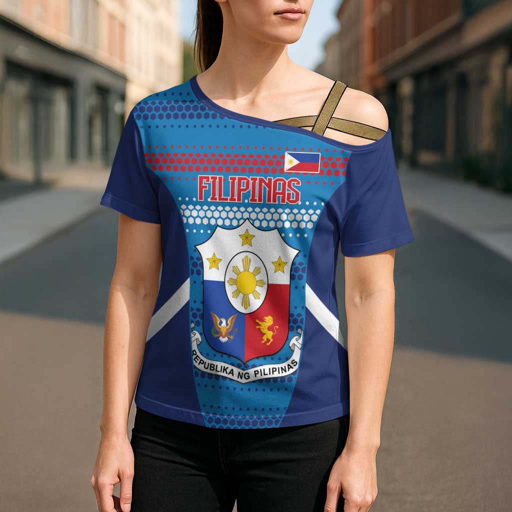 Philippines Football 2026 Cross Shoulder Shirt Come On Filipinas