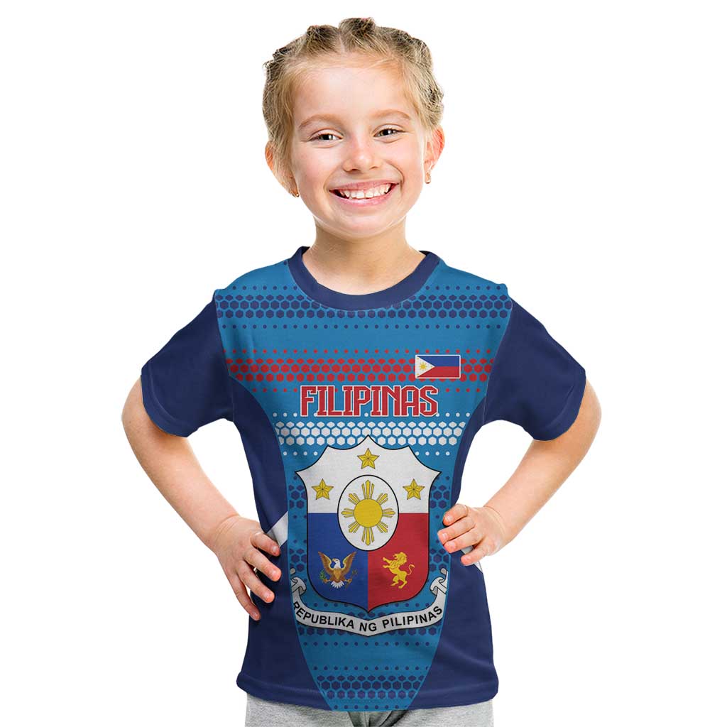 Philippines Football 2026 Kid T Shirt Come On Filipinas LT14 Blue - Polynesian Pride