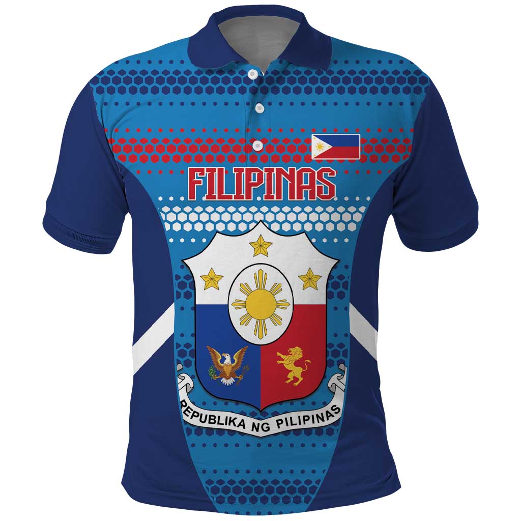 Philippines Football 2026 Polo Shirt Come On Filipinas LT14 Blue - Polynesian Pride