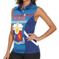 Philippines Football 2026 Women Sleeveless Polo Shirt Come On Filipinas LT14 - Polynesian Pride