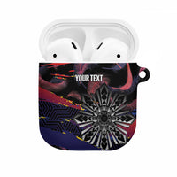 Philippines Sun Tattoo AirPods Case Feathers Filipinas Grunge Style Black