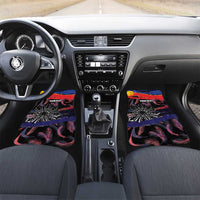 Philippines Sun Tattoo Car Mats Feathers Filipinas Grunge Style Black