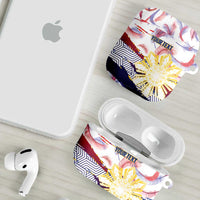 Philippines Sun Tattoo AirPods Case Feathers Filipinas Grunge Style White
