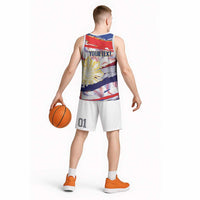 Philippines Sun Tattoo Basketball Jersey Feathers Filipinas Grunge Style White LT14 - Polynesian Pride