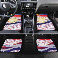 Philippines Sun Tattoo Car Mats Feathers Filipinas Grunge Style White