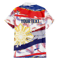 Philippines Sun Tattoo Family Matching Mermaid Dress and Hawaiian Shirt Feathers Filipinas Grunge Style White LT14 - Polynesian Pride