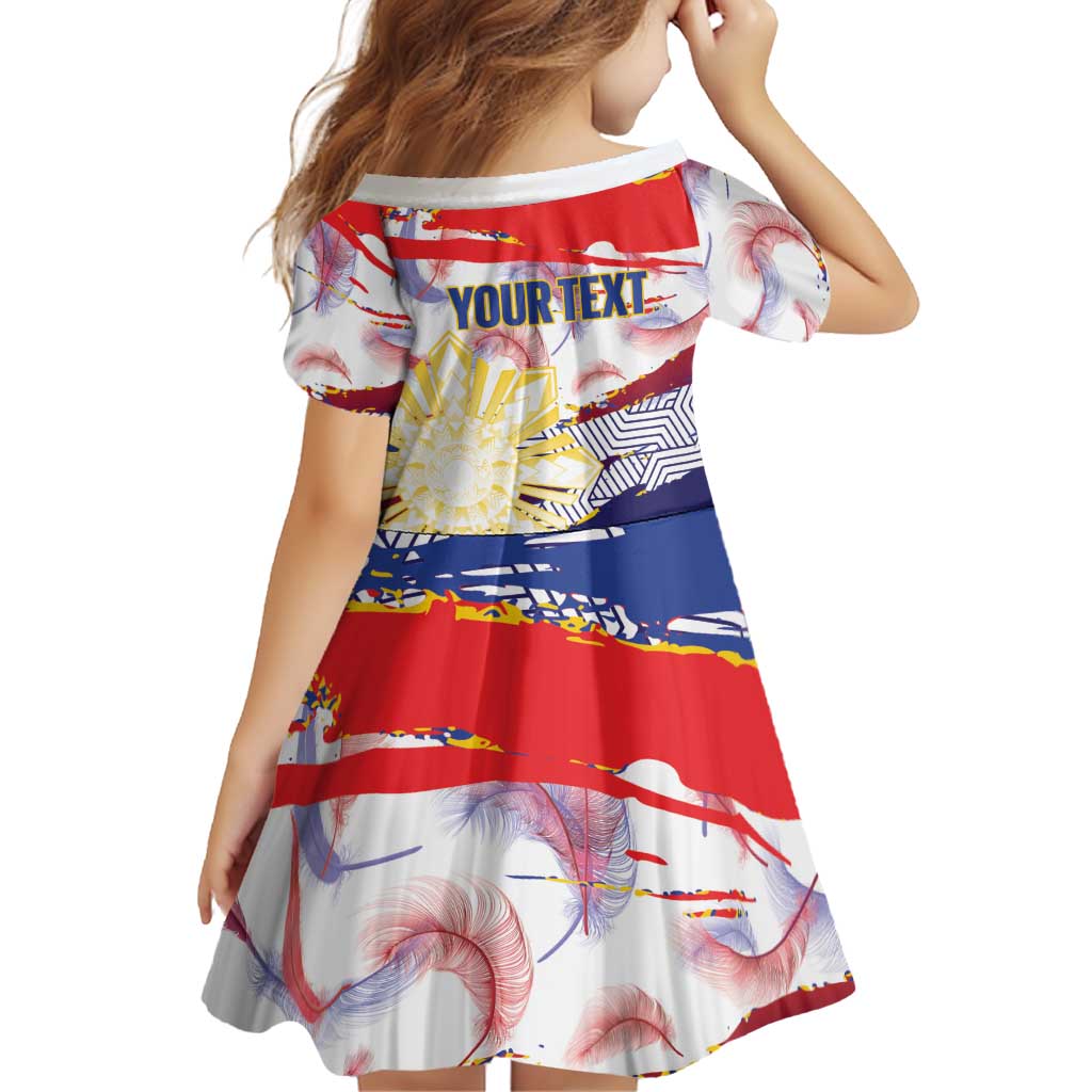 Philippines Sun Tattoo Family Matching Off Shoulder Maxi Dress and Hawaiian Shirt Feathers Filipinas Grunge Style White LT14 - Polynesian Pride