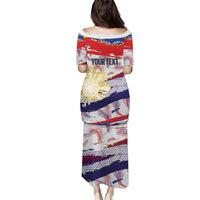 Philippines Sun Tattoo Family Matching Puletasi and Hawaiian Shirt Feathers Filipinas Grunge Style White LT14 - Polynesian Pride
