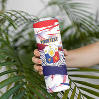 Philippines Sun Tattoo Skinny Tumbler Feathers Filipinas Grunge Style White