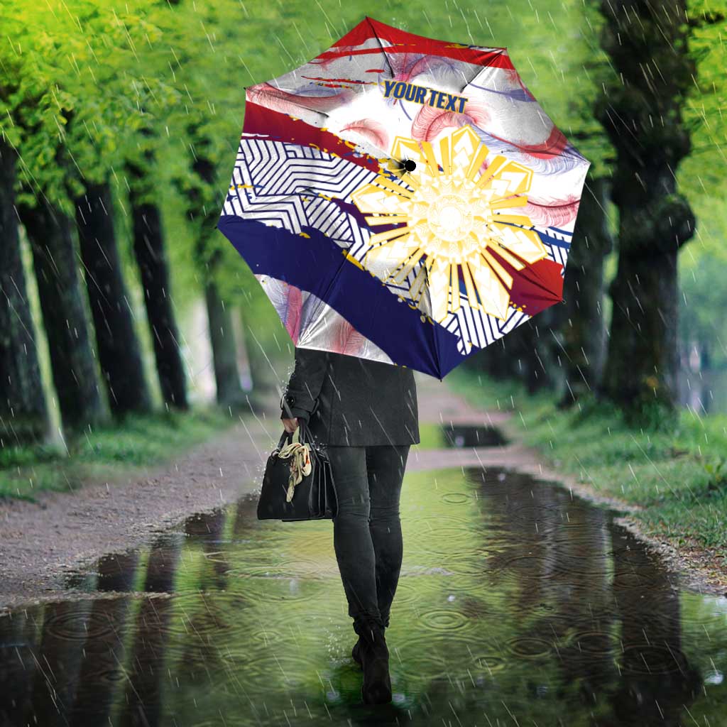 Philippines Sun Tattoo Umbrella Feathers Filipinas Grunge Style White