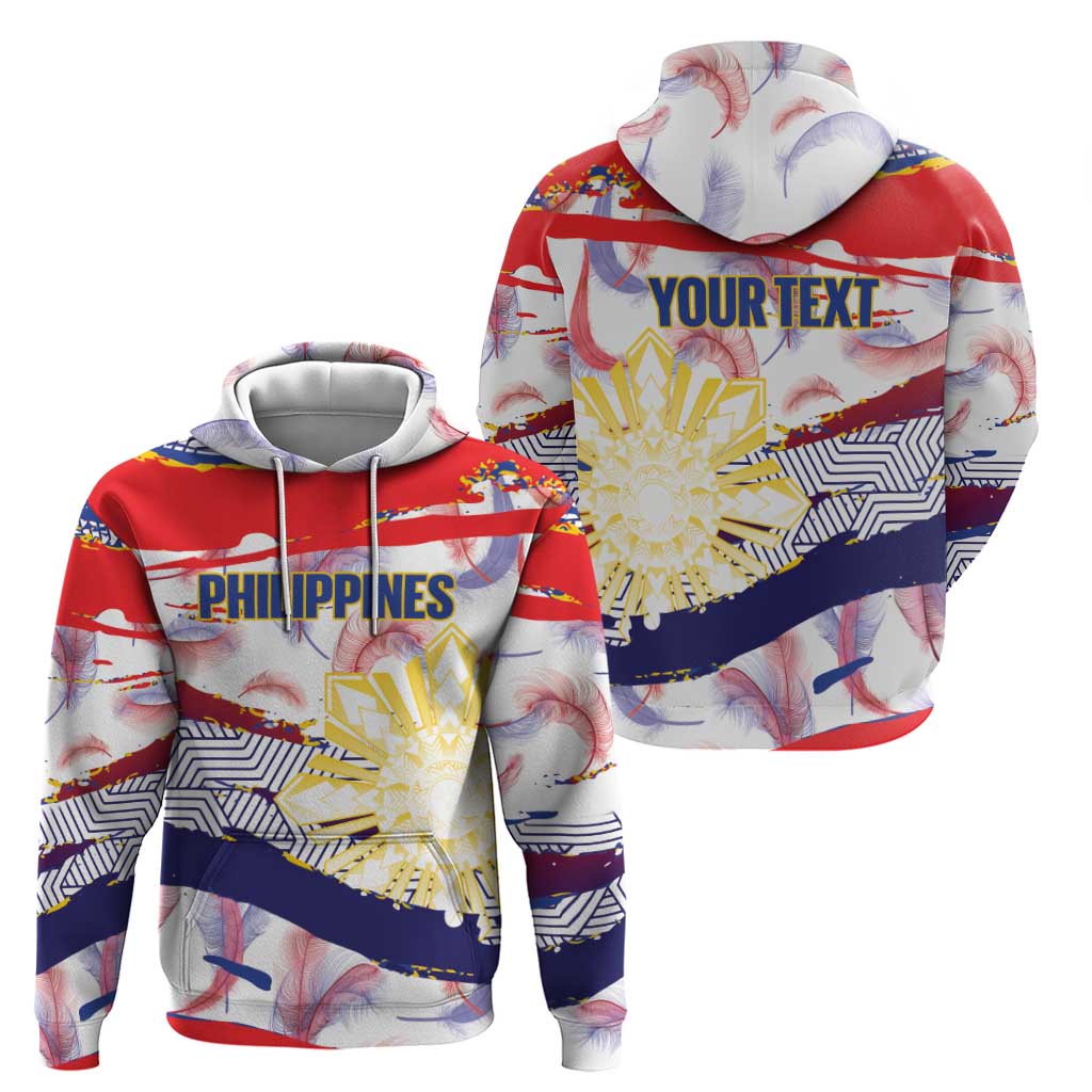 Philippines Sun Tattoo Zip Hoodie Feathers Filipinas Grunge Style White
