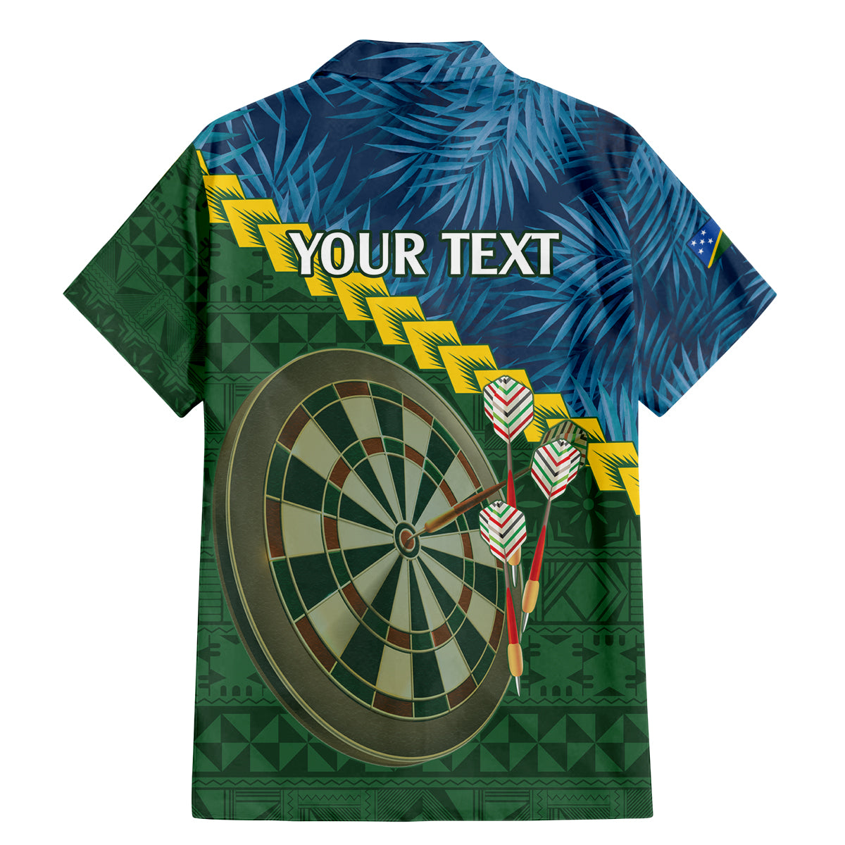 Personalised Solomon Islands Darts Family Matching Mermaid Dress and Hawaiian Shirt Tropical Leaves Melanesian Pattern LT14 - Polynesian Pride