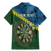 Personalised Solomon Islands Darts Family Matching Mermaid Dress and Hawaiian Shirt Tropical Leaves Melanesian Pattern LT14 - Polynesian Pride