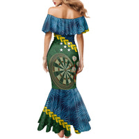 Personalised Solomon Islands Darts Family Matching Mermaid Dress and Hawaiian Shirt Tropical Leaves Melanesian Pattern LT14 - Polynesian Pride