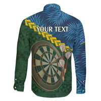 Personalised Solomon Islands Darts Family Matching Off Shoulder Maxi Dress and Hawaiian Shirt Tropical Leaves Melanesian Pattern LT14 - Polynesian Pride