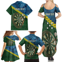 Personalised Solomon Islands Darts Family Matching Summer Maxi Dress and Hawaiian Shirt Tropical Leaves Melanesian Pattern LT14 - Polynesian Pride