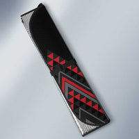 Red Aotearoa Mangopare Kowhaiwhai Niho Taniwha Auto Sun Shade Maori New Zealand LT14 - Polynesian Pride