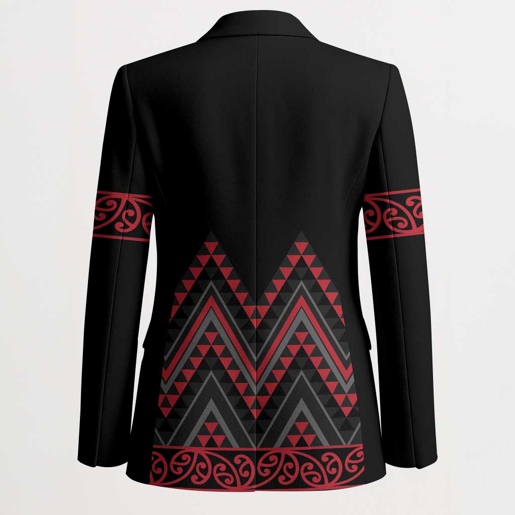 Red Aotearoa Mangopare Kowhaiwhai Niho Taniwha Blazer Maori New Zealand LT14 - Polynesian Pride