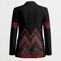 Red Aotearoa Mangopare Kowhaiwhai Niho Taniwha Blazer Maori New Zealand LT14 - Polynesian Pride