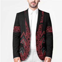 Red Aotearoa Mangopare Kowhaiwhai Niho Taniwha Blazer Maori New Zealand LT14 - Polynesian Pride