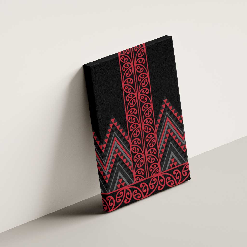 Red Aotearoa Mangopare Kowhaiwhai and Niho Taniwha Canvas Wall Art Maori New Zealand LT14 - Polynesian Pride