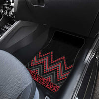 Red Aotearoa Mangopare Kowhaiwhai and Niho Taniwha Car Mats Maori New Zealand LT14 - Polynesian Pride