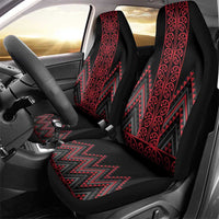 Red Aotearoa Mangopare Kowhaiwhai and Niho Taniwha Car Seat Cover Maori New Zealand LT14 - Polynesian Pride