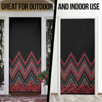 Red Aotearoa Mangopare Kowhaiwhai Niho Taniwha Door Cover Maori New Zealand LT14 - Polynesian Pride