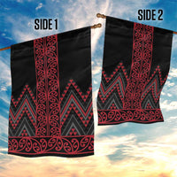 Red Aotearoa Mangopare Kowhaiwhai and Niho Taniwha Garden Flag Maori New Zealand LT14 - Polynesian Pride