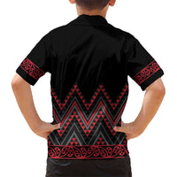 Red Aotearoa Mangopare Kowhaiwhai and Niho Taniwha Hawaiian Shirt Maori New Zealand LT14 - Polynesian Pride