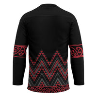 Red Aotearoa Mangopare Kowhaiwhai Niho Taniwha Hockey Jersey Maori New Zealand LT14 - Polynesian Pride