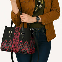 Red Aotearoa Mangopare Kowhaiwhai Niho Taniwha Leather Bag Maori New Zealand LT14 - Polynesian Pride