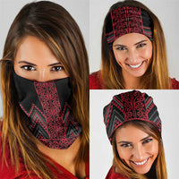 Red Aotearoa Mangopare Kowhaiwhai Niho Taniwha Neck Gaiter Maori New Zealand LT14 - Polynesian Pride