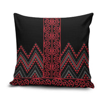 Red Aotearoa Mangopare Kowhaiwhai Niho Taniwha Pillow Cover Maori New Zealand LT14 Red - Polynesian Pride