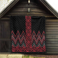 Red Aotearoa Mangopare Kowhaiwhai and Niho Taniwha Quilt Maori New Zealand LT14 - Polynesian Pride