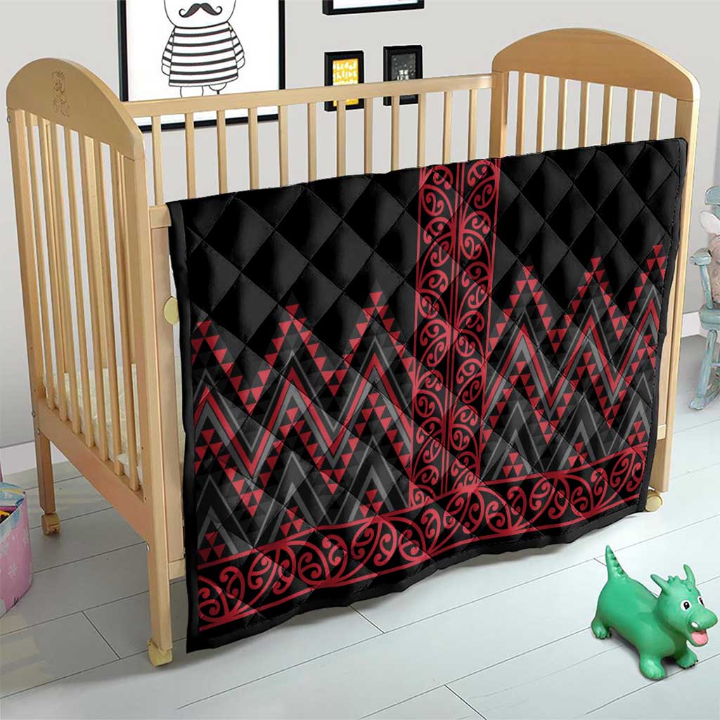 Red Aotearoa Mangopare Kowhaiwhai and Niho Taniwha Quilt Maori New Zealand LT14 - Polynesian Pride