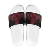 Red Aotearoa Mangopare Kowhaiwhai Niho Taniwha Slide Sandals Maori New Zealand LT14 Red - Polynesian Pride
