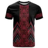 Red Aotearoa Mangopare Kowhaiwhai and Niho Taniwha T Shirt Maori New Zealand LT14 Red - Polynesian Pride