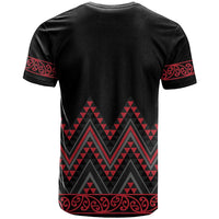 Red Aotearoa Mangopare Kowhaiwhai and Niho Taniwha T Shirt Maori New Zealand LT14 - Polynesian Pride