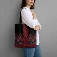 Red Aotearoa Mangopare Kowhaiwhai Niho Taniwha Tote Bag Maori New Zealand LT14 - Polynesian Pride