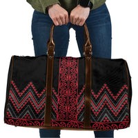 Red Aotearoa Mangopare Kowhaiwhai Niho Taniwha Travel Bag Maori New Zealand LT14 Red - Polynesian Pride