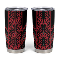 Red Aotearoa Mangopare Kowhaiwhai and Niho Taniwha Tumbler Cup Maori New Zealand LT14 Red - Polynesian Pride