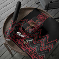 Red Aotearoa Mangopare Kowhaiwhai and Niho Taniwha Wrapping Paper Maori New Zealand LT14 - Polynesian Pride
